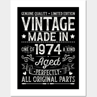 Vintage 1974 50th Birthday Posters and Art